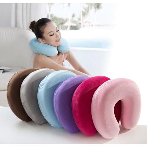 Travel Health Cervical Pillow U Shape Massage Slow Rebound Memory Pillow,Nap Seat Resting Neck Protecting Pillow Office