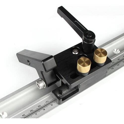 Durable Miter Flip Track Stop DIY Woodworking Tools With Adjustable Scale For T-Track T-Slot