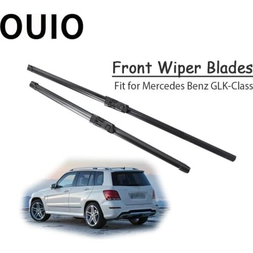 OUIO 1Set Rubber Car Front Wiper Blade Kit High Quality Auto For Mercedes Benz GLK Class X204 GLK Original replace Accessories