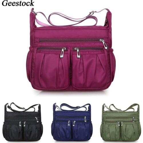 Geestock Sturdy Women Shoulder Bag Crossbody Bag Oxford Waterproof Mummy Bag Large Capacity Travel Bag