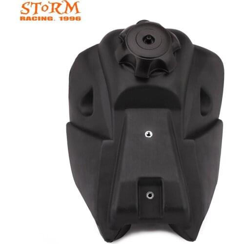 Motorcycle Black Fuel Gas Tank With Petcock & Cap For Kawasaki Suzuki KLX110 02-08 KX65 00-08 RM65 DRZ110 03-05 150CC Pit Bikes