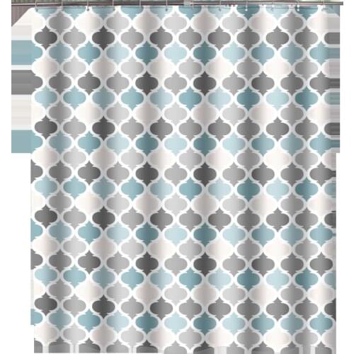 Waterproof Shower Curtain Set with Hooks Colorful Lantern Bathroom Curtains Polyester Fabric Bath Mildew-proof Home Decor 3color