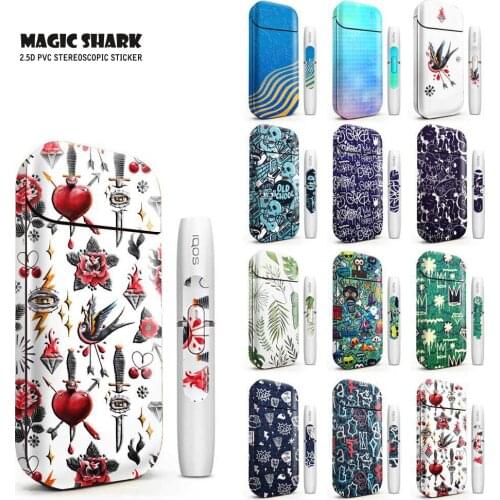 Magic Shark Fashion Stereo Dreamy Film E Cigarette PVC Skin Label for IQOS 2.4 Plus Sticker Case Sleeve 1862-1896