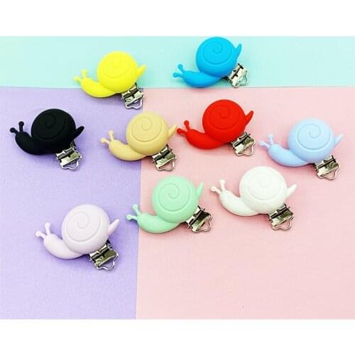 1Pcs Baby Snail Shape Pacifier Clip Soother Teether DIY Dummy Chain Holder Nursing Jewelry Toy Clips