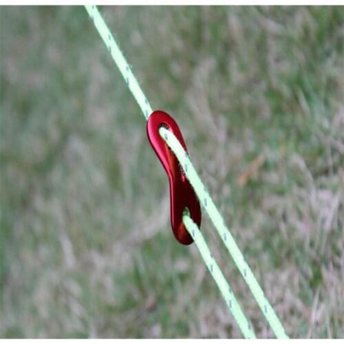 1PC travel outdoor wind rope buckle camping aluminum alloy double hole tent rope adjustable buckle curtain tent drawstring acce
