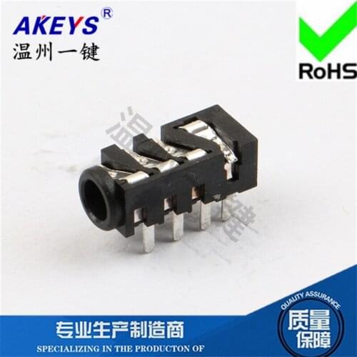 10PCS PJ-393A Silver-plated Headphone Socket 7 Foot Socket 2 Fixed Foot 3.5MM Socket Matrix Power Socket