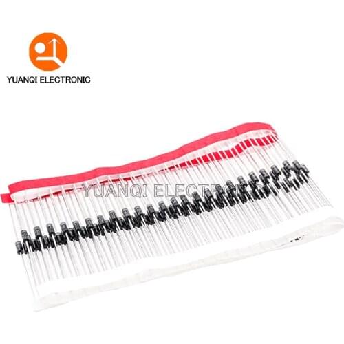 100pcs UF4007 1A 1000V DO-41 Rectifier Diode