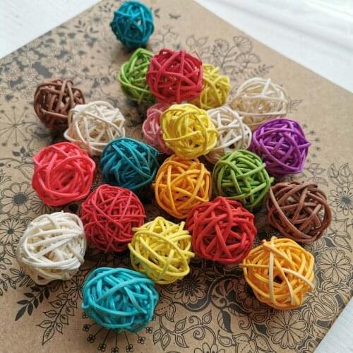 30pcs/3-5cm,Natural Dried Mini Rattan Ball, Dried Flower Ball for Wedding Party Home Decoration Accessories,DIY Gift Box Favor