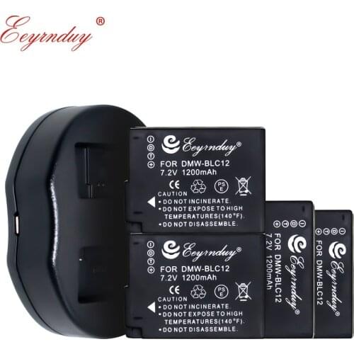 4pcs DMW-BLC12 BLC12E Camera Battery & Dual USB Charger for Panasonic Lumix DMC-FZ200 FZ1000 DMC-G5 DMC-G6 DMC-G7 GX8 G85