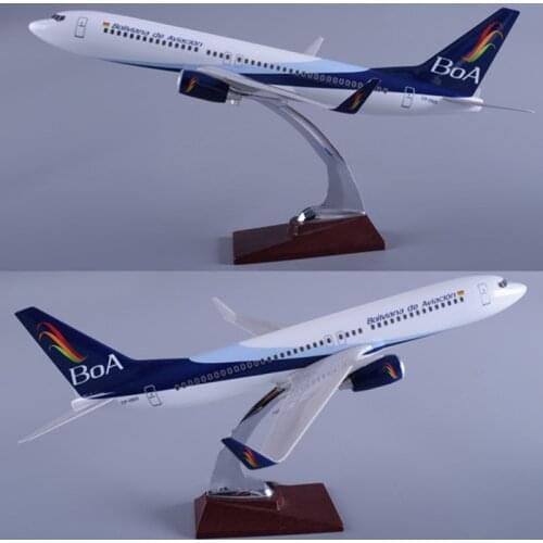 40CM 1:172 Scale Boeing B737 BOA Bolivia Airlines Airplane Aviation model base alloy aircraft plane collectible toy collection
