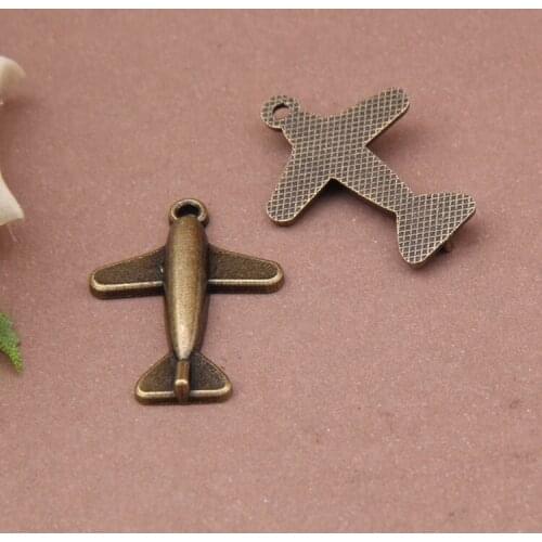 50pcs Vintage Aircraft Charm Fit Manual Making Earrings/Bracelets/necklace/Hair Accessories Fashion DIY Jewelry Accessories