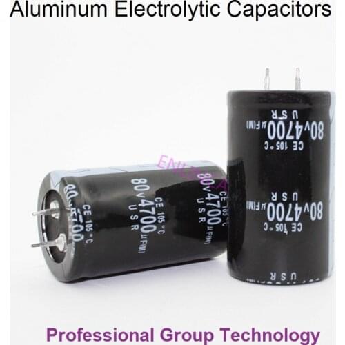 9pcs RM1 Good quality 80v4700uf Radial DIP Aluminum Electrolytic Capacitors 80v 4700uf Tolerance 20% size 30x50MM 20