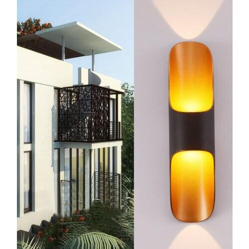 BEIAIDI Modern Minimalist Outdoor Wall Lamp Waterproof Up Down Led Porch Wall Light Villa Hotel Park Corridor Garden Wall Sconce