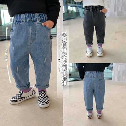 Cool Spring Autumn Jeans Pants Boys Kids Trousers Children Clothing Teenagers Formal Outdoor High Quality