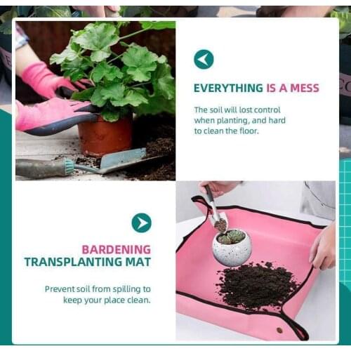 Mess-Free Gardening Working Mat Transplanting Repotting Plant Mat Anti Dirty Waterproof Thicken PE Mat For Planters