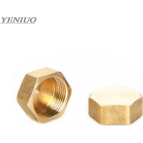 1/8" 1/4" 3/8" 1/2" 3/4"BSP Female Thread Brass Pipe Hex Head Brass End Cap Plug Fitting Coupler Connector Adapter