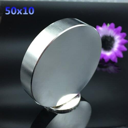 1pc 50*10mm N35 Neodymiu magnet 50x10 mm strong Disc Nd-Fe-B Neodymium Magnet Art Craft Connection free shipping