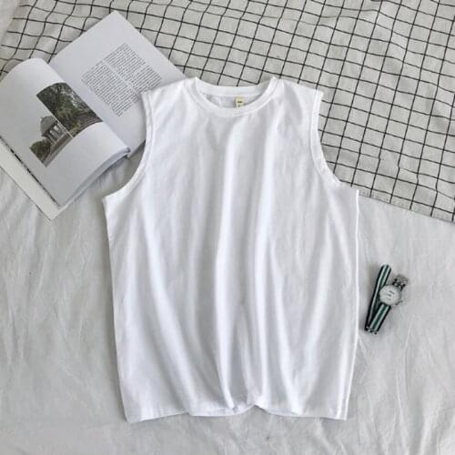 New Summer Mens Tank Top Fashion Fitness Room Sports Solid color Knitted Tank Top Mens Bodybuilding Show Muscle Tank Top Mens