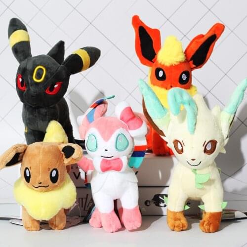 New 20cm POKEMON Plush Dolls Toy kawaii Glaceon Leafeon Umbreon Espeon Jolteon Vaporeon Flareon Eevee Sylveon kids toys Gift