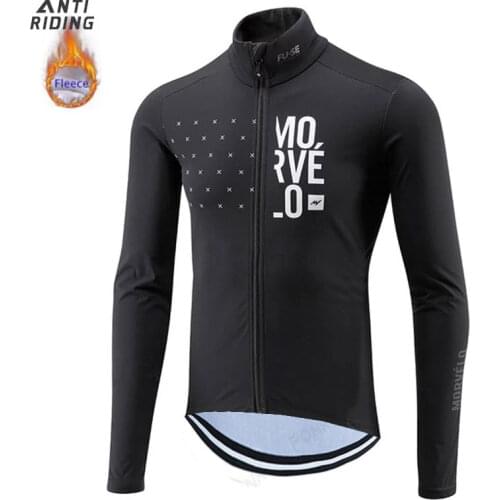 2022 New 2022 Morvelo Winter Thermal Fleece Bicycle Long Sleeve Cycling Jersey Men Clothing Pro Team Outdoor Bike Clothing Ropa
