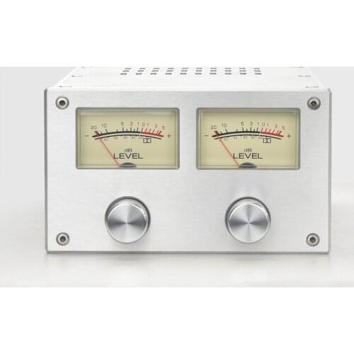 NEW BZ1710 Retro Double Level Meter All Aluminum Amplifier Chassis Tube Power Amp Case Mini Enclosure Diy Box 172*100*268MM