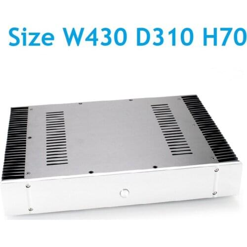 2021 New Design Size W430 D310 H70 Class A Rear Aluminum Chassis DIY Power Amplifier Supply Case CJ-158