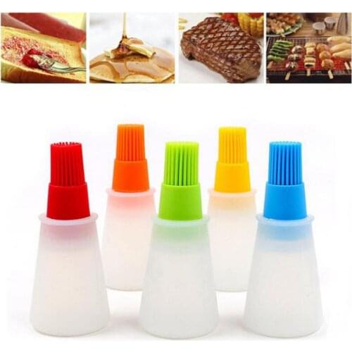 Wholesale 300pcs Resisting Silicone BBQ Basting Oil Brush Barbecue Cooking Pastry Oil Brush Grill Oil Bottle Brushes Tool SN3175