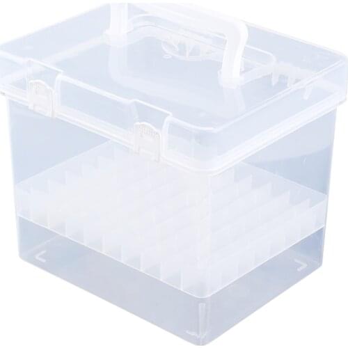 80 Slot Plastic Carrying Marker Case Holder Storage Organizer Box for Paint Sketch Markers-Fits for Markers Pen from 15mm to