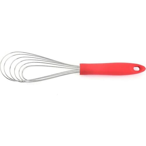 11" Flat Silicone Whisk Wires Silicone Whisk For Mixing Whisk Shaking And Cooking Zero Waste Design Whisk