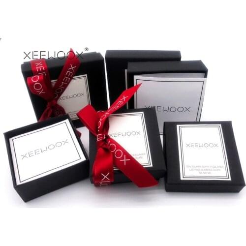 Gift Vintage Paper Jewelry Watch Box Necklace Box Wholesale XEEWOOX Drop Shipping Black Box With No Information