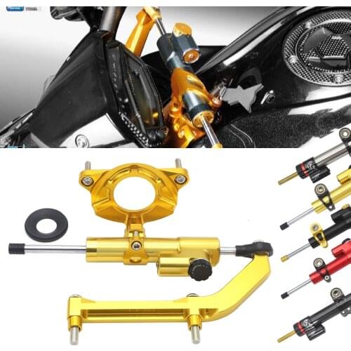 For Kawasaki Z1000 Z 10002014-2017 2016 2015 CNC Adjustable Motorcycle Linear Reversed Steering Damper with bracket Support