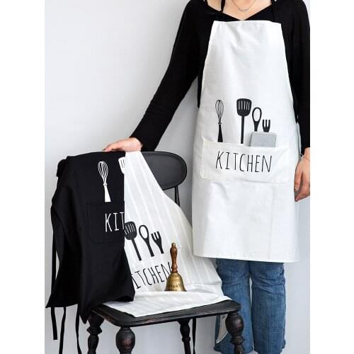 Han edition style kitchen oil lovely rural apron adult male pure cotton-padded jacket waterproof smock female mailed long