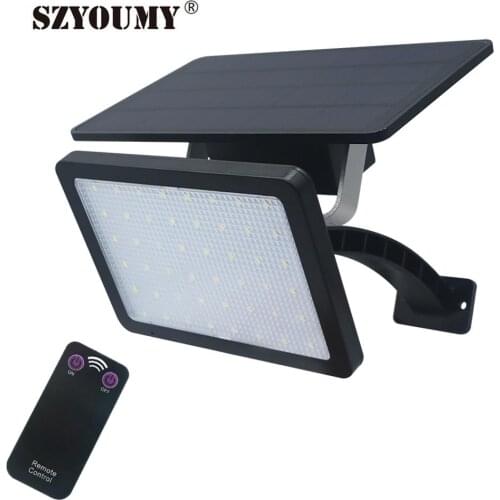SZYOUMY 48 LED Solar Wall Light Waterproof Super Bright Adjustable Lighting Angle Security Solar Lamp White Or Black