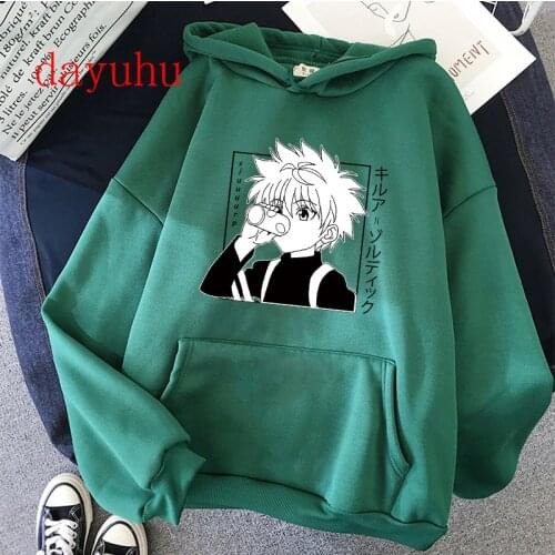 Cute Mens Hoodies Hunter X Hunter Men Women Pullovers Hoodie Sweatshirt Killua Zoldyck Hisoka 90s Anime Hoody Streetwear manga