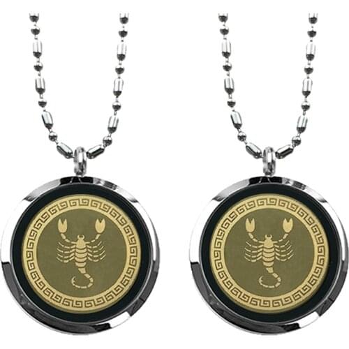 2020 Trend Chain Necklace- Scorpio Charm Pendant with Negative Ions- Quantum Energy Necklace for Men Women