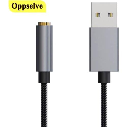 USB to 3.5mm Digital Audio Adapter Cable HIFI Sound Card USB Headset for PS4 Computer Laptop 2-in1 Metal USB-A Eerphone Wire