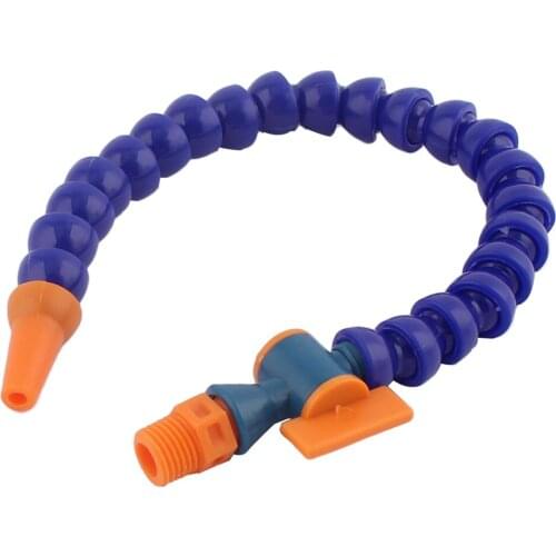 UXCELL 1/4Bsp Thread Dia 13'' Length Blue Plastic Round Nozzle Flex Water Oil Coolant Pipe Hose Tube