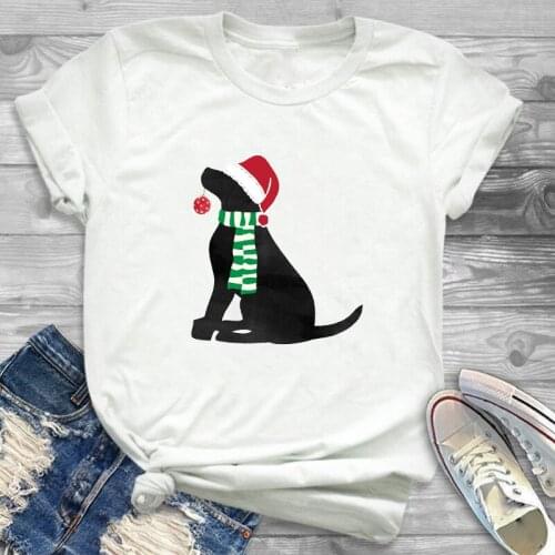 All Seasons Suitable Short Sleeve T-shirt Merry Christmas Tree Santa Claus Reindeer Print Tops Women Cartoon Casual Clothes