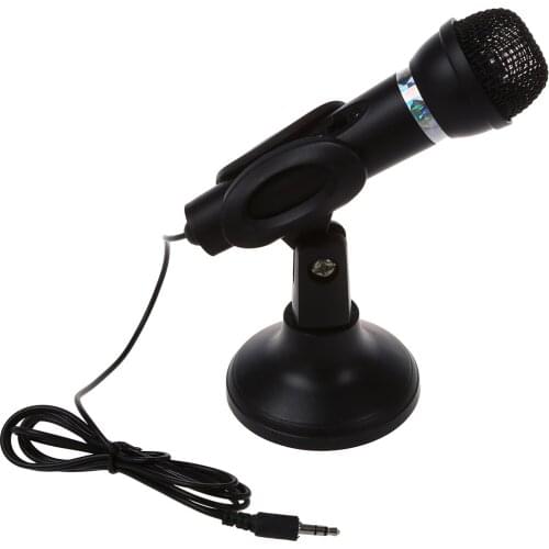 Omnidirectional Laptop PC Computer 3.5mm Network Stand Mini mini phone Mike Black