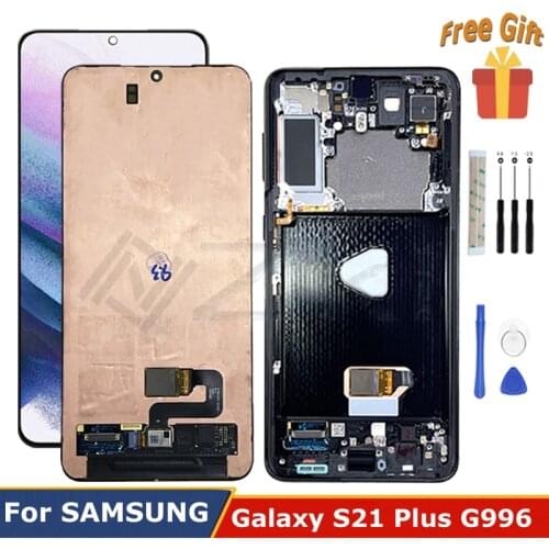 S21+ 5G For Samsung Galaxy S21 Plus Display LCD Touch Screen G996U G996 Frame Replacement Digitizer Assembly With Repair Tools