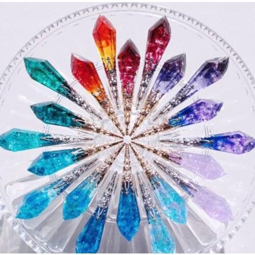 1 Set Crystal Epoxy Resin Mold Pendulum Casting Silicone Mould Handmade DIY Crafts Earring Necklace Pendant Jewelry Making Tools