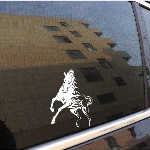 12.1X16.8CM Cartoon Horse Decor Vinyl Car Sticker Window Decal JDM Drift Black/Silver N805