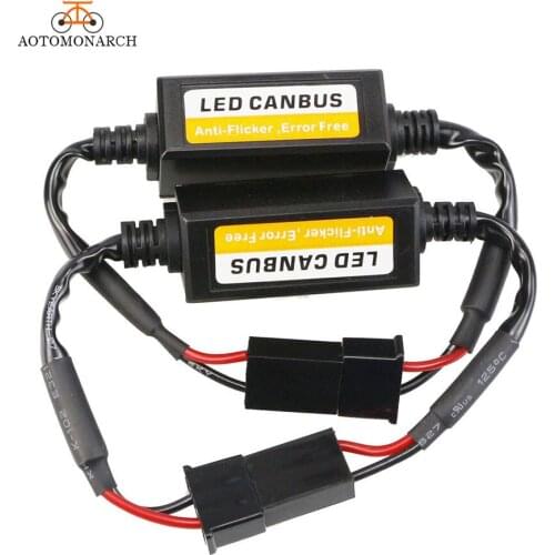 2pcs Error Free LED Canbus Decoder for LED Car Headlight Bulb Kits for SUV Fog Lamps H4 H7 H1 H11 9006 9007 Adapter