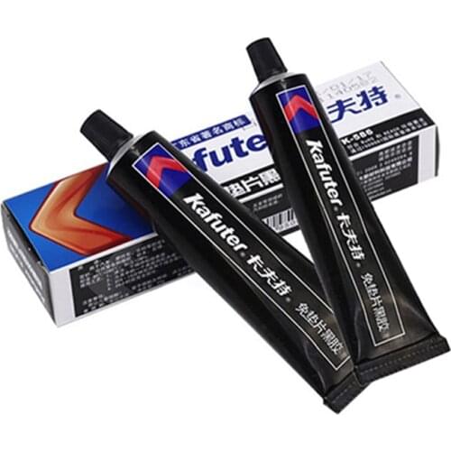 High Quality 2pcs/lot Kafuter K-586 Black Silicone Free-Gasket Waterproof To Oil Resist High Temperature Sealant Repairing Glue