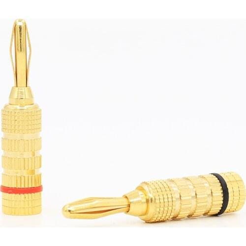 8pieces Hight Quality 24K Gold plated plug, Speaker Banana Plug ,Speaker Terminal banana plug , Banana adapter for Speaker cable