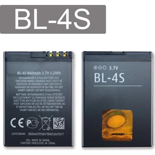 Battery For Nokia 2680s 3600s 3602S 3711 6202c 6208c 7020 7100s X3-02 2680S Battery model BL4S BL-4S