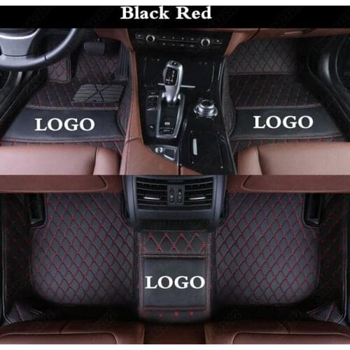 Car Floor Mats for Lexus IS ES NX GS RX HS GX SC LS LS460L 460 LX CT LC UX Leather Automobile Carpet Cover Rugs Liners Black Red