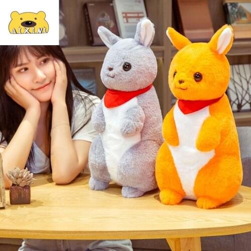 Large Standing Kangaroo Plush Toy Stuffed Animals Plushies Toy Kawaii Plushie Soft Pillow Cushion for Children Christmas Toys