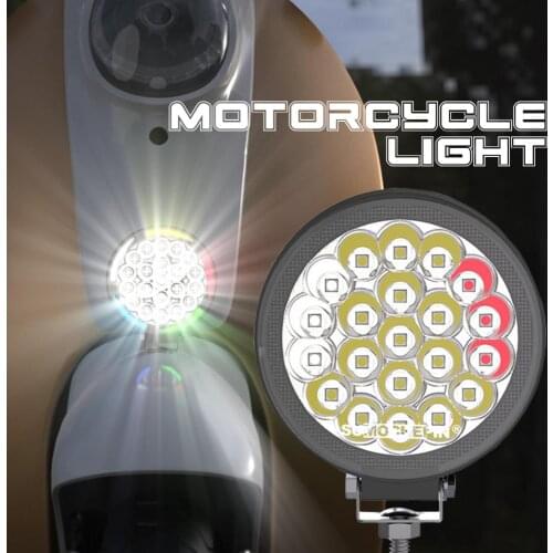 21LED Bar Off Road Headlights Angel eyes Work Lights For Tractors Spotlight For ATV UTV Truck Tractor Colorful Light