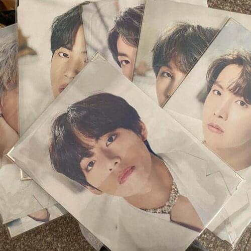 7pcs/lot Kpop Star Map Of The Soul Tour Photo Card Frame JIN RM SUGA JIMIN JUNGKOOK JHOPE V Image Picture Fans Gift